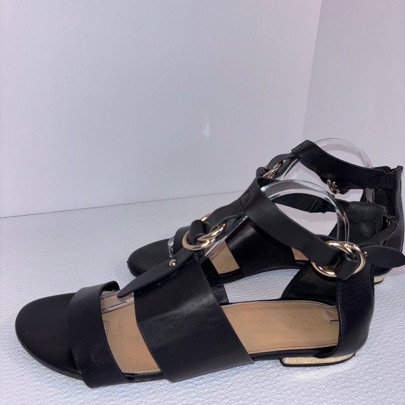 Apt 9 Womens 10 M Black Gladiator Ankle Strap Zip Up Defined Comfort Sandals - Picture 1 of 8
